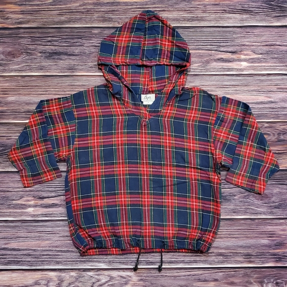 Quarter Sleeve Hooded Plaid Flannel - Picture 5 of 8